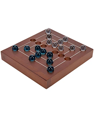 We Games Nine Men's Morris Wooden Travel Game with Marbles