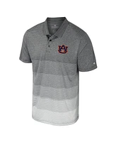Colosseum Men's Gray Auburn Tigers Striped Mesh Polo Shirt