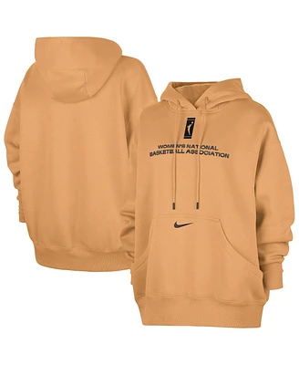 Nike Women's Light Orange Wnba Logo woman Phoenix Fleece Pullover Hoodie