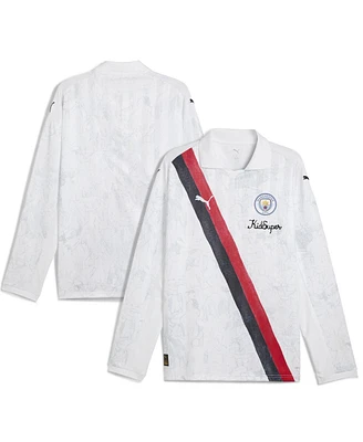Puma x KidSuper Men's White Manchester City 2025 Fifa Club World Cup Retro Long Sleeve T-Shirt
