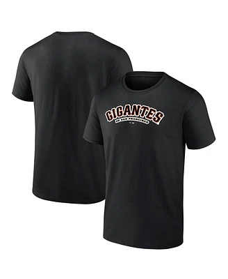Fanatics Mto Label Men's Black San Francisco Giants Spanish Logo T-Shirt