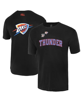 Fisll Men's and Women's Black Oklahoma City Thunder Oversize Logo T-Shirt