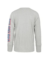 '47 Brand Men's Gray Philadelphia Phillies Big Tall Distressed Franklin Long Sleeve T-Shirt