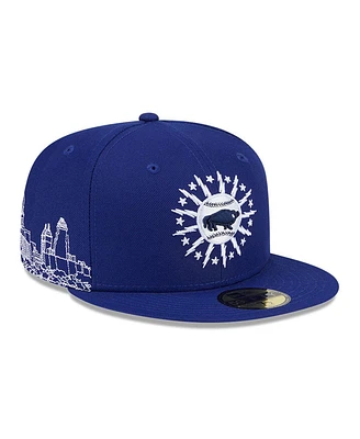 New Era Men's Dark Blue Buffalo Bisons Theme Nights 59FIFTY Fitted Hat