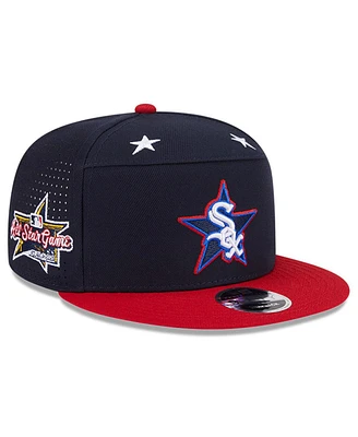 New Era Men's Navy/Red Chicago White Sox 2025 Mlb All-Star Game Workout Side Patch 9FIFTY Snapback Hat