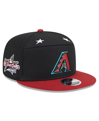 New Era Men's Black/Red Arizona Diamondbacks 2025 Mlb All-Star Game Side Patch 9FIFTY Snapback Hat