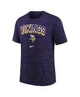 Nike Big Boys and Girls Purple Minnesota Vikings Sideline Velocity Performance T-Shirt