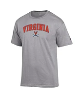 Champion Men's Heather Gray Virginia Cavaliers Arch Over Logo T-Shirt