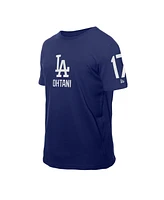 New Era Men's Shohei Ohtani Royal Los Angeles Dodgers Design Lab Name Number T-Shirt