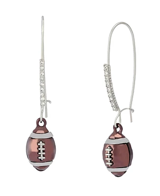 Betsey Johnson Faux Stone Kick Off Football Dangle Drop Earrings