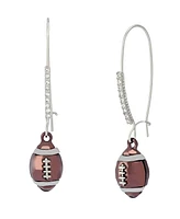 Betsey Johnson Faux Stone Kick Off Football Dangle Drop Earrings