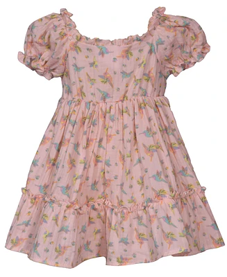 Bonnie Baby Girls Hummingbird Smocked Dress