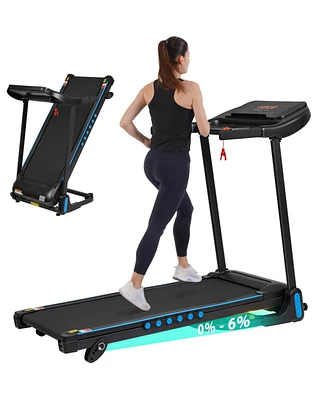 Streamdale Furniture Incline Treadmill, 3.0HP, Auto-Fold, Bluetooth Speaker