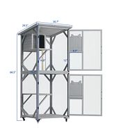 Large Outdoor Cat House on Wheels