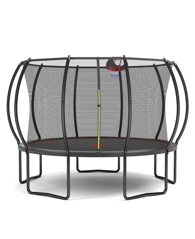 Streamdale Furniture 12FT trampoline Pumpkin- Black Red