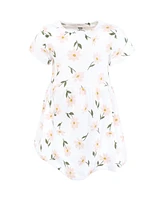 Hudson Baby Girls Cotton Dress and Cardigan Set, Sage Floral