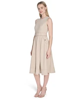 Calvin Klein Women's Scuba Crepe Sleeveless A-Line Dress