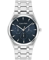Calvin Klein Men's Silver Tone Stainless Steel Bracelet Watch, 39mm