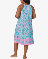 Ellen Tracy Plus Sleeveless Midi Nightgown