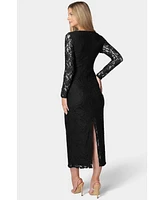 Bebe Women's Lace Square Beck Maxi Dress