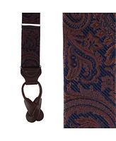 Trafalgar Men's Sobee Silk Button End Suspenders