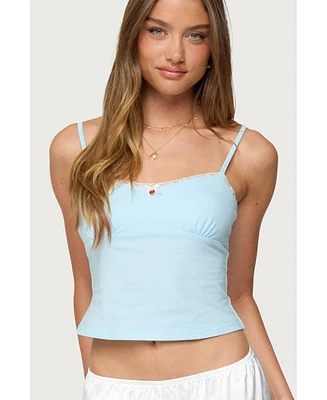 Edikted Women's Jovana Lace Trim Tank Top