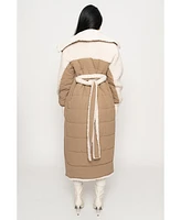 Jluxlabel Women's Contrast Sherpa Coat
