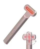 Tzumi Red Light Therapy for Face and Neck Wand, 4-in-1 Rechargeable Light Therapy Wand with 2 Led Colors