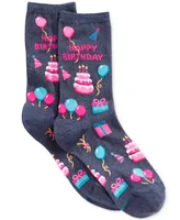 Hot Sox Women's Happy Birthday Fashion Crew Socks