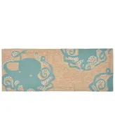 Liora Manne Front Porch Indoor Outdoor Octopus Aqua Area Rug