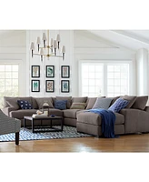 Closeout! Rhyder 5-Pc. Fabric Sectional Sofa with Armless Chair, Created for Macy's