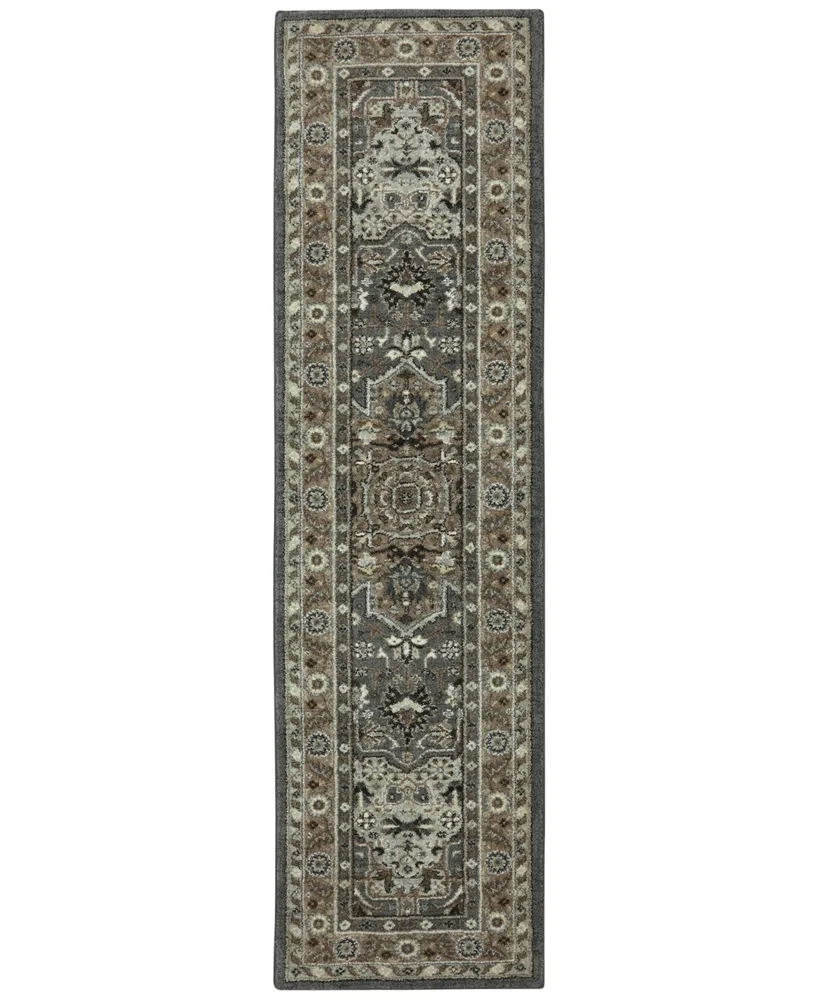 Karastan Euphoria Rhodes Ash Grey 2'4" x 7'10" Runner Rug