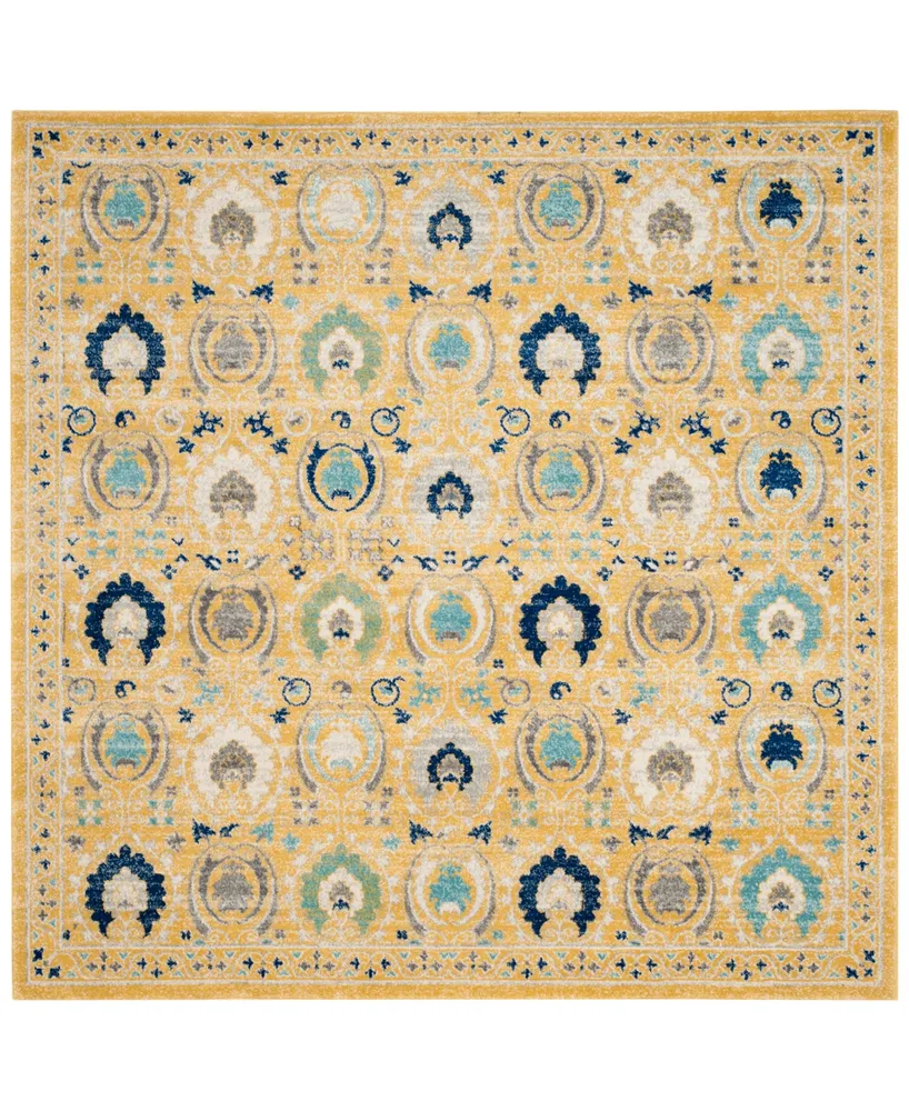 Safavieh Evoke EVK251B Gold/Ivory 6'7" Round Area Rug