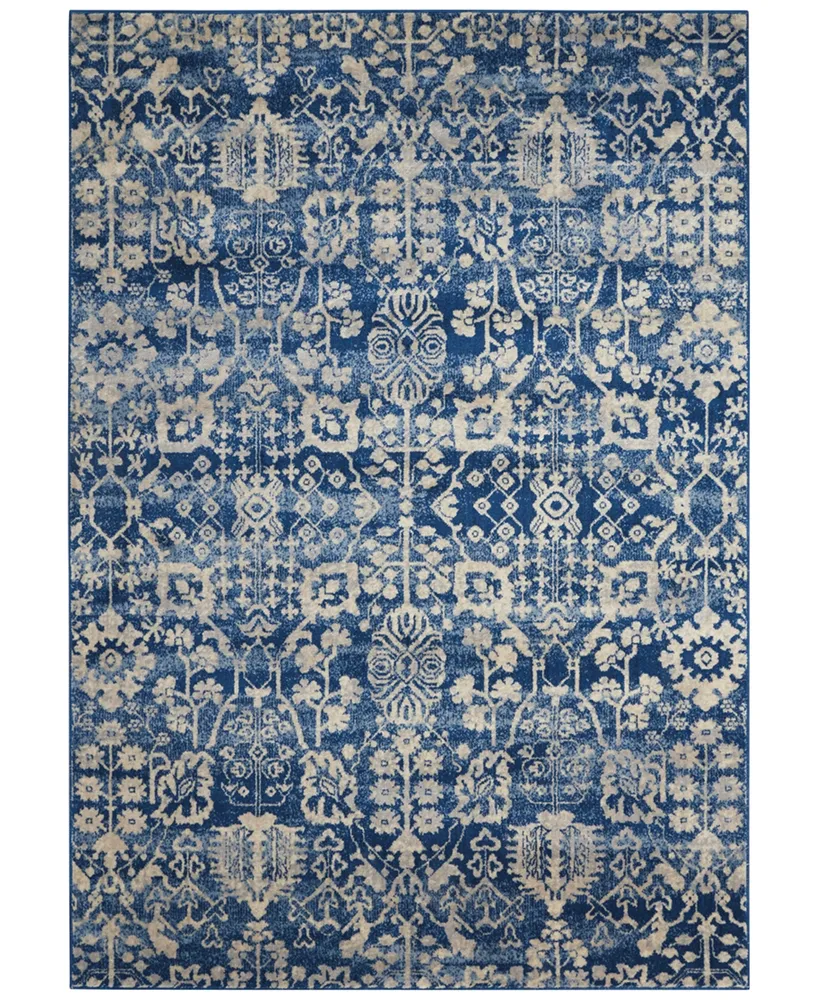 Closeout! Nourison Home Moraine MO757 Navy 2' x 2'9" Area Rug