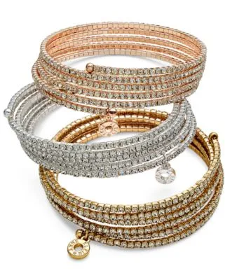 Anne Klein Multi Row Rhinestone Bracelets