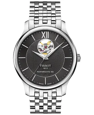 Tissot Men's Swiss Automatic Tradition Stainless Steel Bracelet Watch 40mm