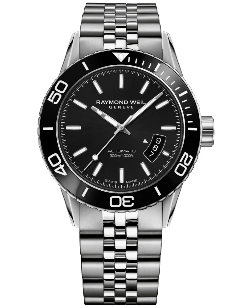 Raymond Weil Men's Swiss Automatic Freelancer Stainless Steel Bracelet Watch 43mm 2760-ST1-20001