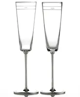 kate spade new york Set of 2 Darling Point Toasting Flutes