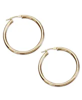 14k Gold Hoop Earrings (1-1/2")