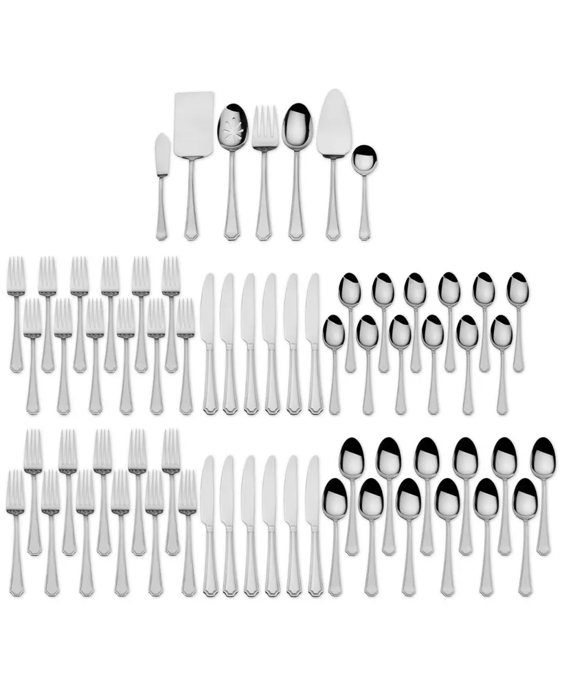 International Silver 18/0 Stainless Steel 67-Pc. Carleigh Flatware & Hostess Set, Created for Macy's