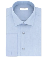 Men's Slim-Fit Non-Iron Herringbone French Cuff Dress Shirt