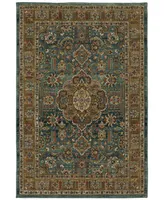 Karastan Spice Market Aksum Aquamarine 2' x 3' Area Rug