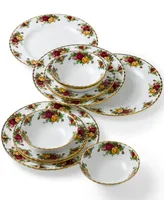 Royal Albert Old Country Roses 12-Piece Dinnerware Set, Service for 4