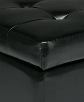 Verona Faux Leather Storage Ottoman