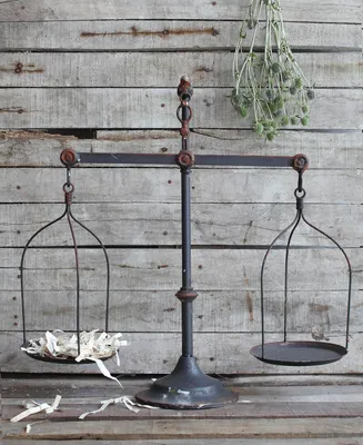 Decorative Iron Scale with Bird Accent