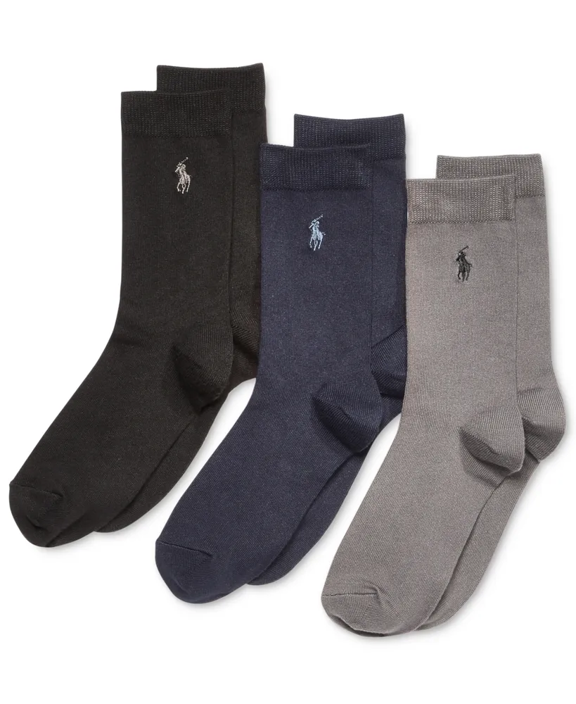 Polo Ralph Lauren Big Boys Super Soft Crew Socks, Pack of 3