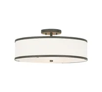 Livex Park Ridge Metal 18'' Semi Flush Ceiling Light