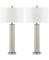 Safavieh Set of 2 Ollie Faux Woven Leather Table Lamps