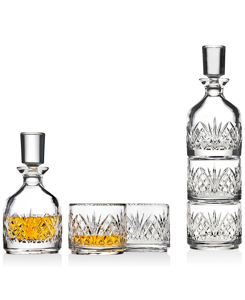 Godinger Dublin Stackable Decanter with 2 Glasses