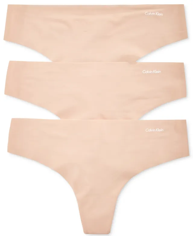 Calvin Klein Invisible No Panty Line Thong 3 Pack - QD3558